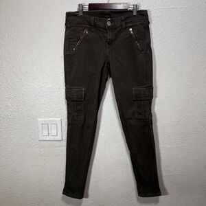 TRUE RELIGION Women’s Green Casey Skinny Fit Cargo Pocket Jeans Size 29